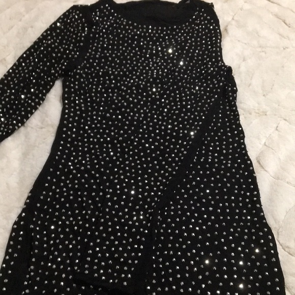 Last One! Black Sparkly Rhinestone Dress - Picture 10 of 11